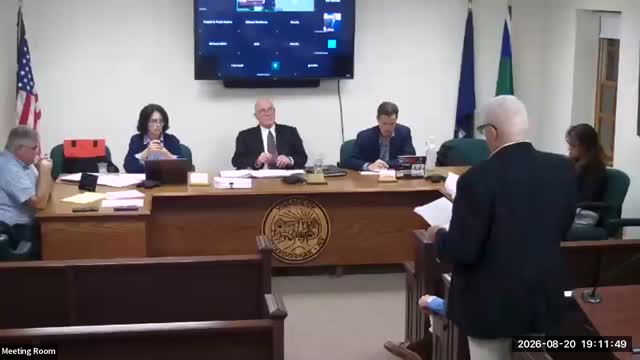 Video still: David McFadden — Public comments · 2026-08-20